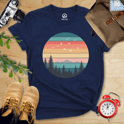 Hike Tee T-Shirt Navy / S Retro Landscape Shirt