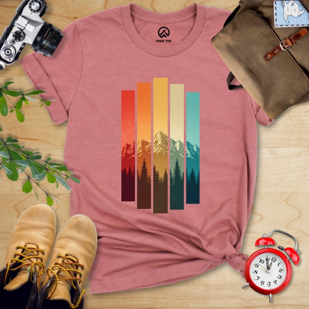 Hike Tee T-Shirt Heather Mauve / S Retro Mountain Shirt