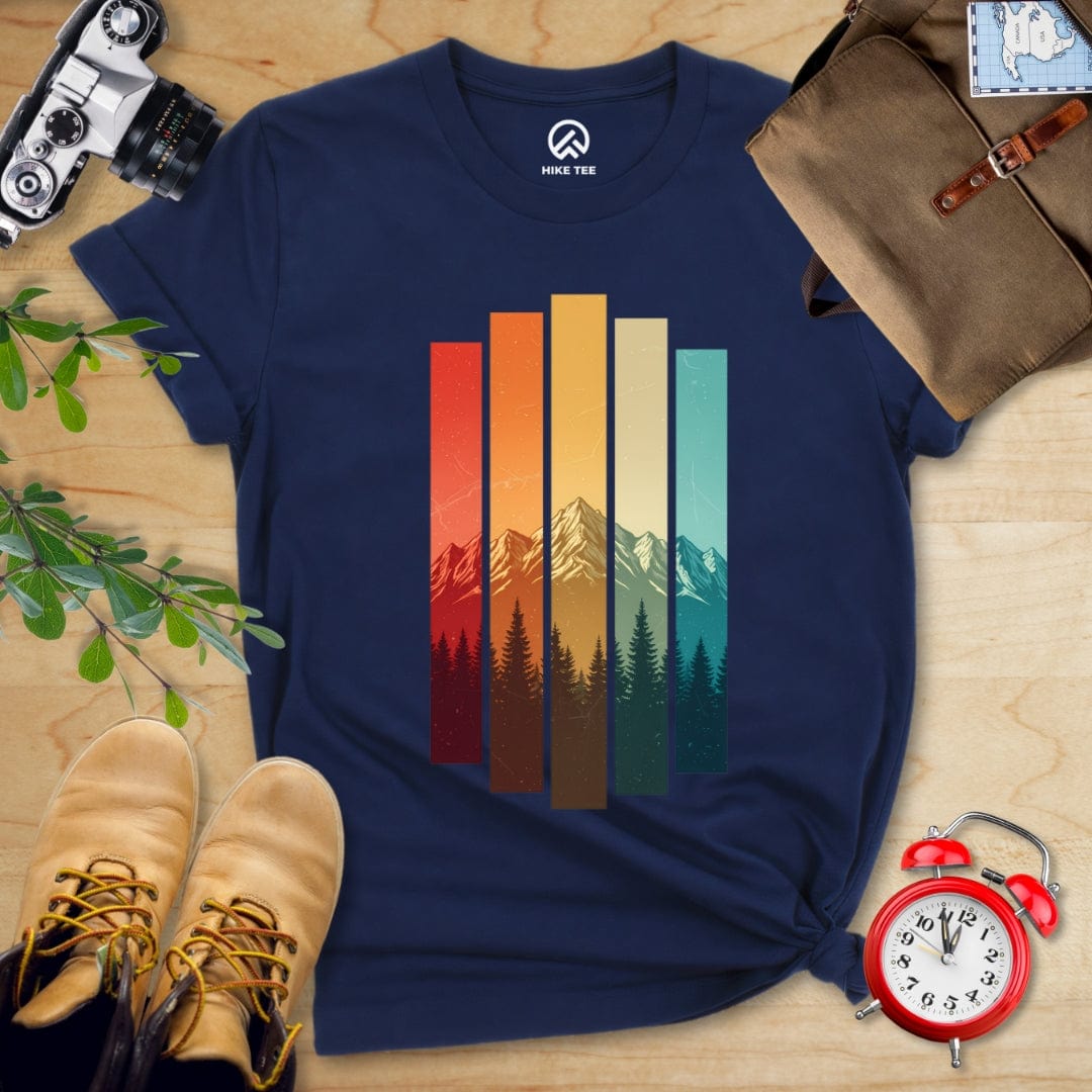 Hike Tee T-Shirt Navy / S Retro Mountain Shirt