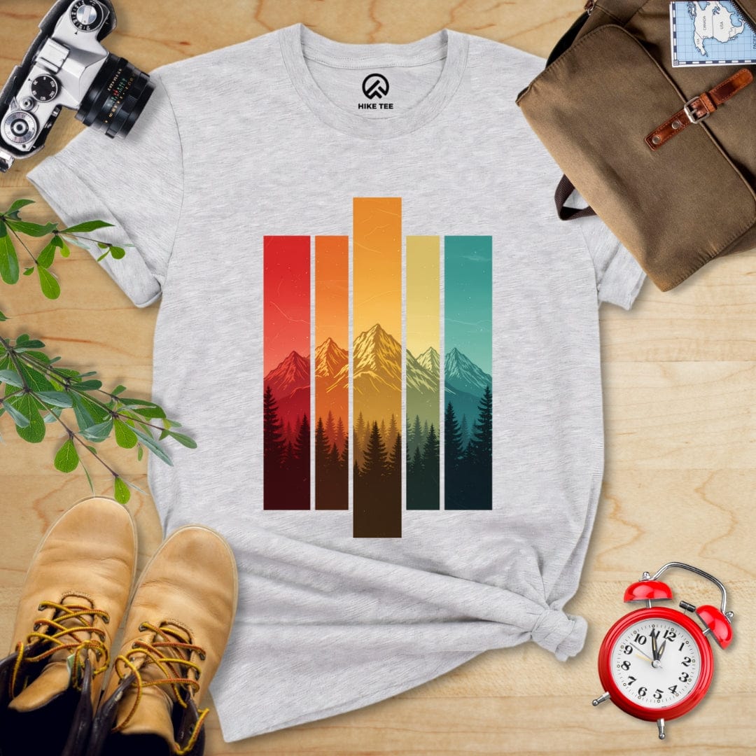 Hike Tee T-Shirt Athletic Heather / S Retro Mountains Shirt
