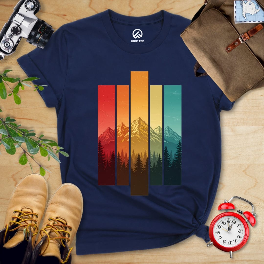 Hike Tee T-Shirt Navy / S Retro Mountains Shirt