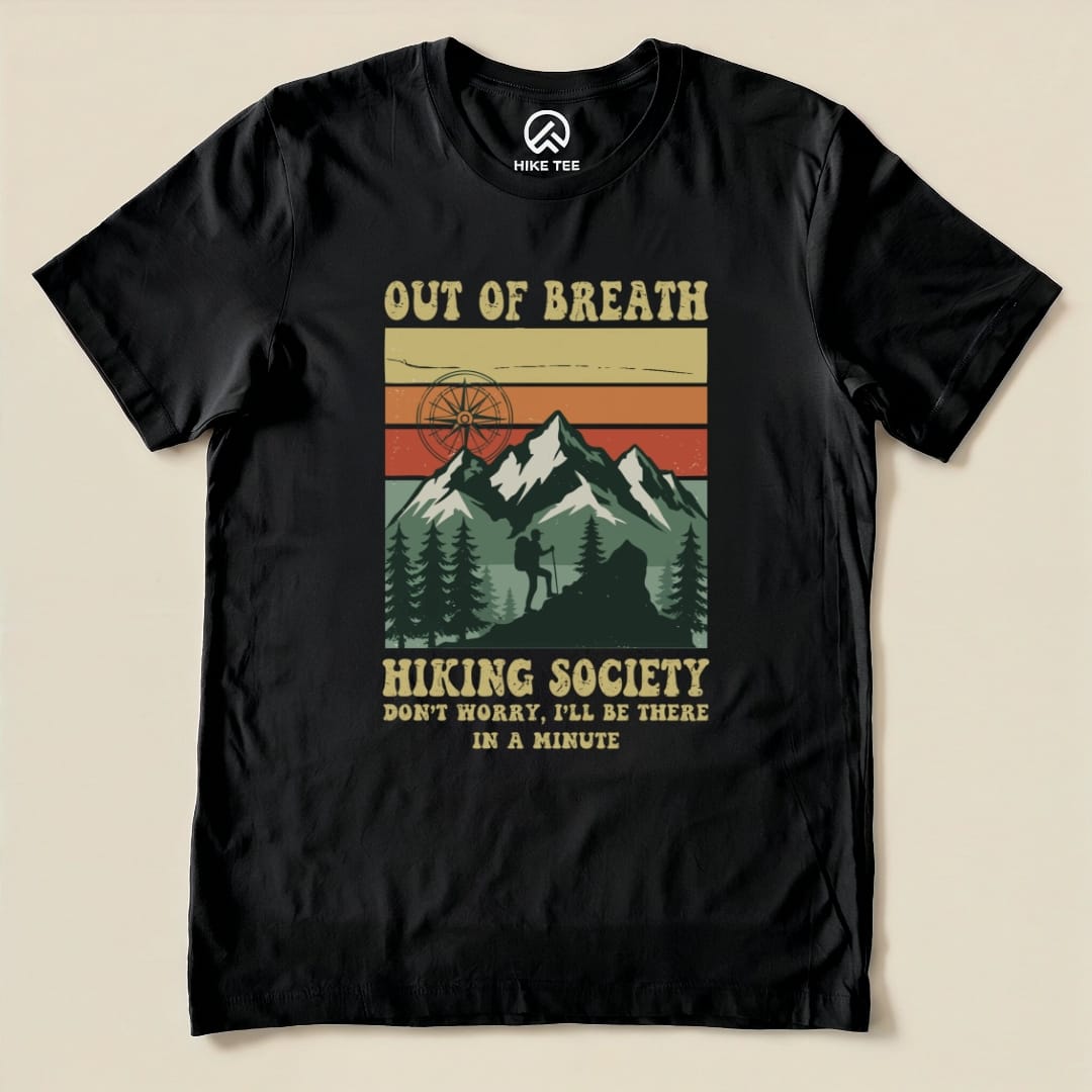 Hike Tee T-Shirt Black / S Retro Out Of Breath Shirt
