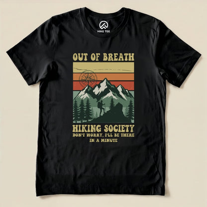 Hike Tee T-Shirt Black / S Retro Out Of Breath Shirt