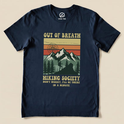 Hike Tee T-Shirt Navy / S Retro Out Of Breath Shirt