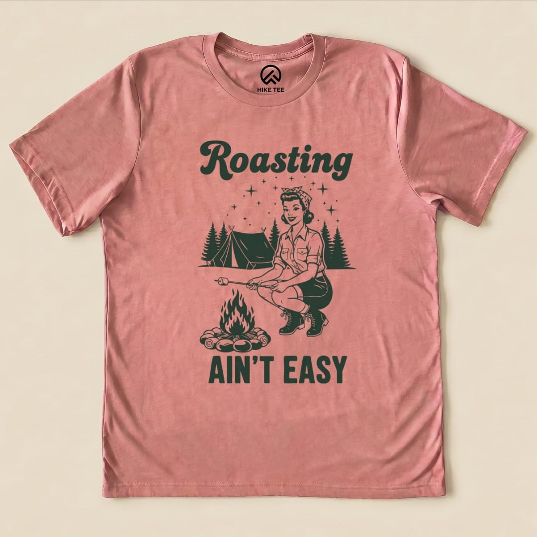 Hike Tee T-Shirt Heather Mauve / S Retro Raosting Shirt