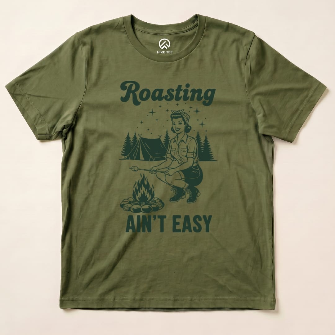 Hike Tee T-Shirt Military Green / S Retro Raosting Shirt