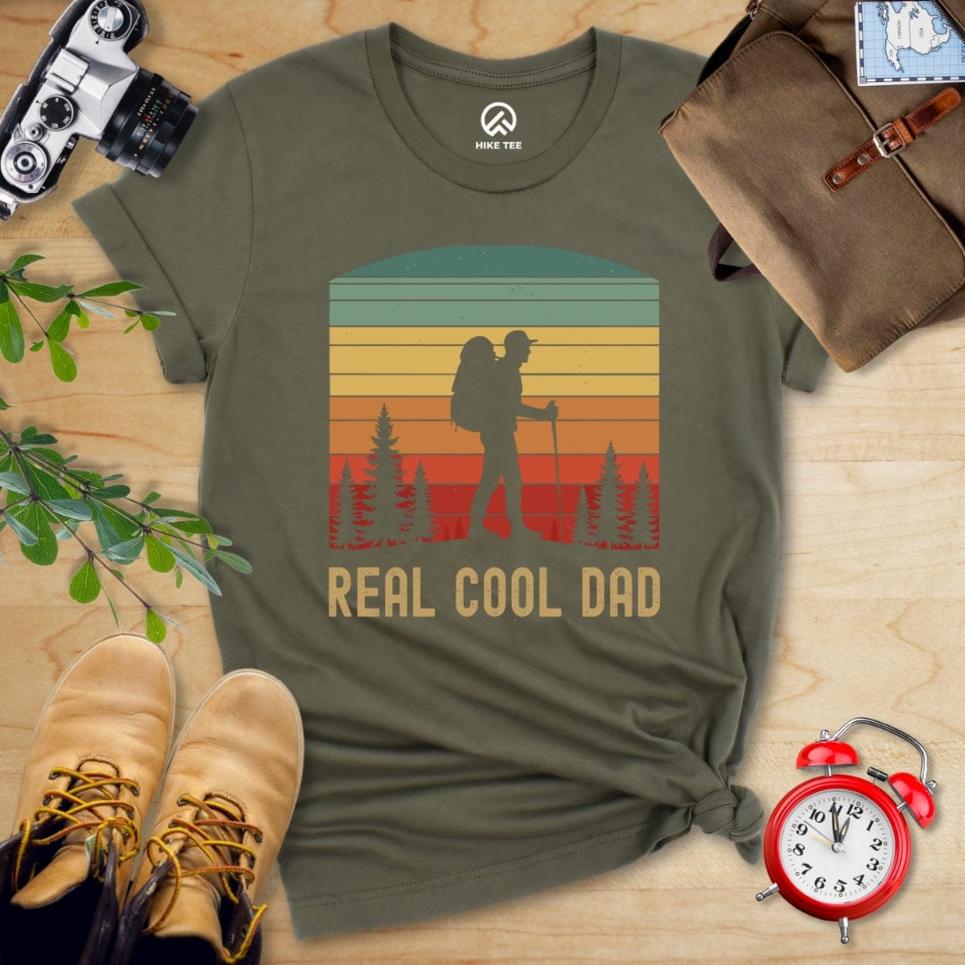 Hike Tee T-Shirt Military Green / S Retro Real Cool Dad Shirt