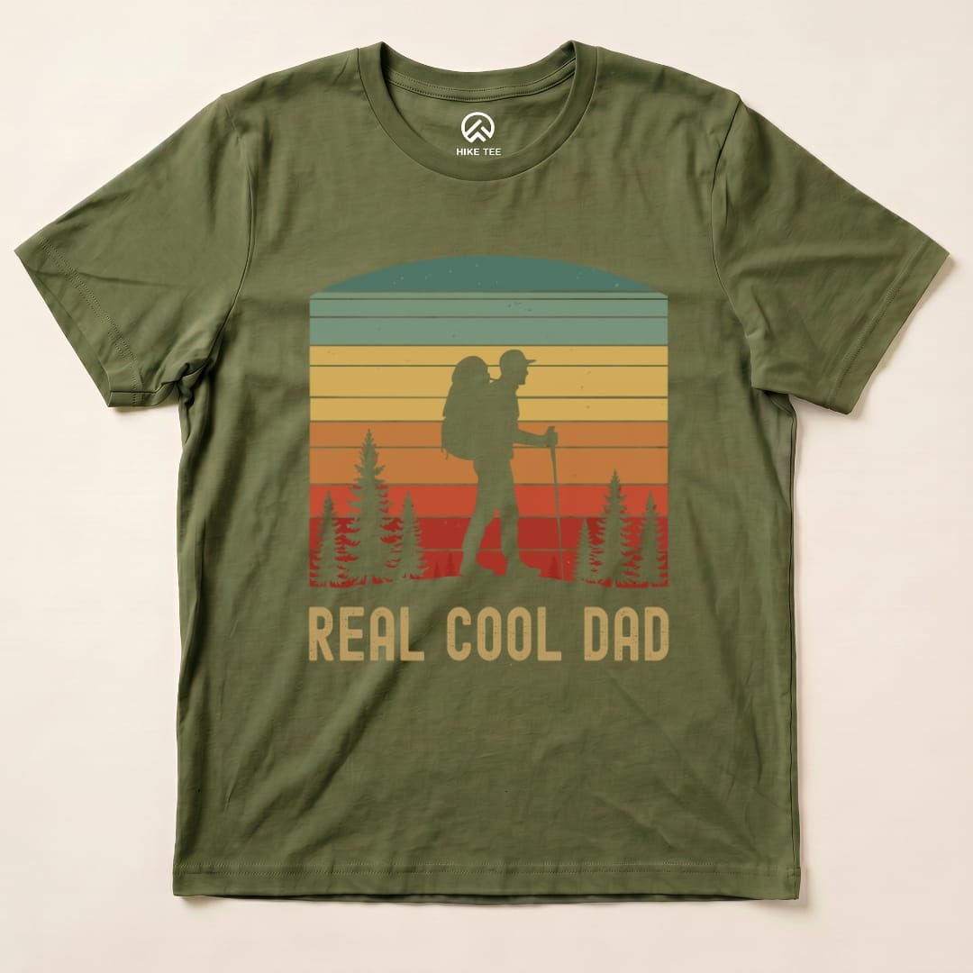 Hike Tee T-Shirt Military Green / S Retro Real Cool Dad Shirt