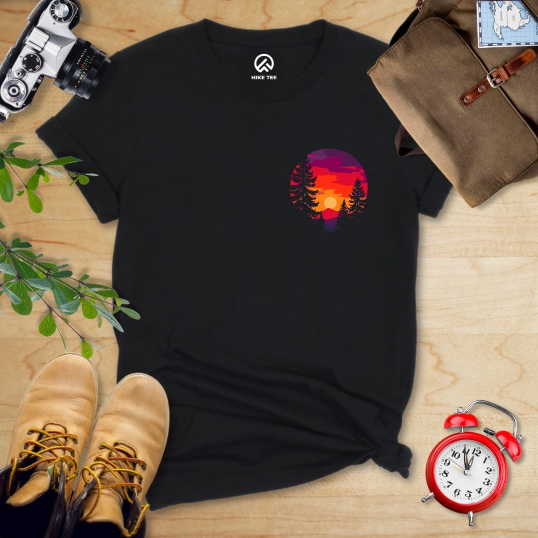 Hike Tee T-Shirt Black / S Retro Sunset Shirt