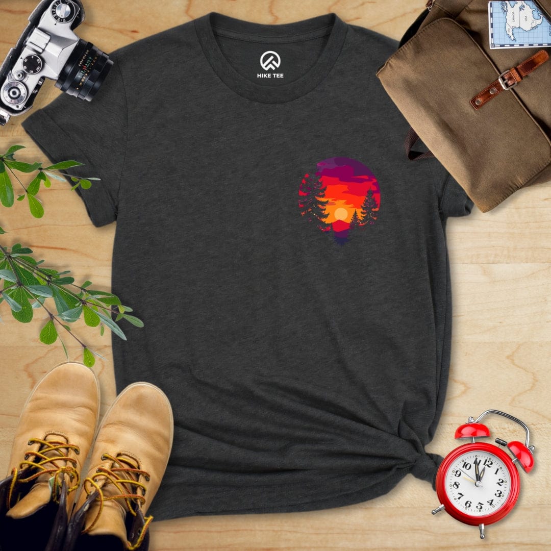 Hike Tee T-Shirt Dark Grey Heather / S Retro Sunset Shirt