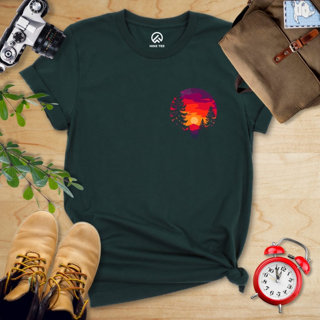Hike Tee T-Shirt Forest / S Retro Sunset Shirt