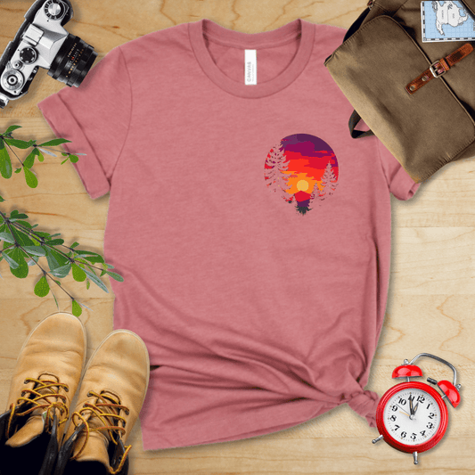 Hike Tee T-Shirt Heather Mauve / S Retro Sunset Shirt