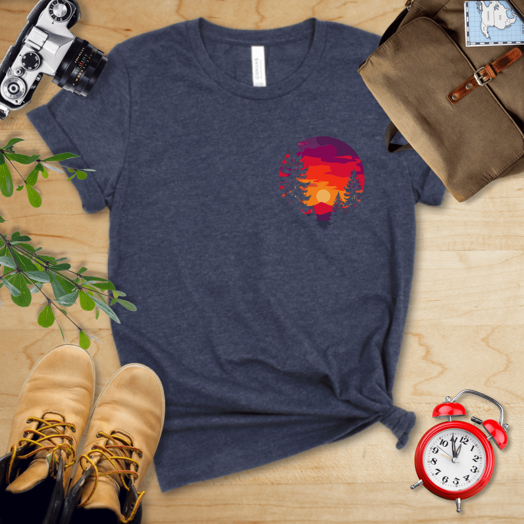 Hike Tee T-Shirt Heather Navy / S Retro Sunset Shirt