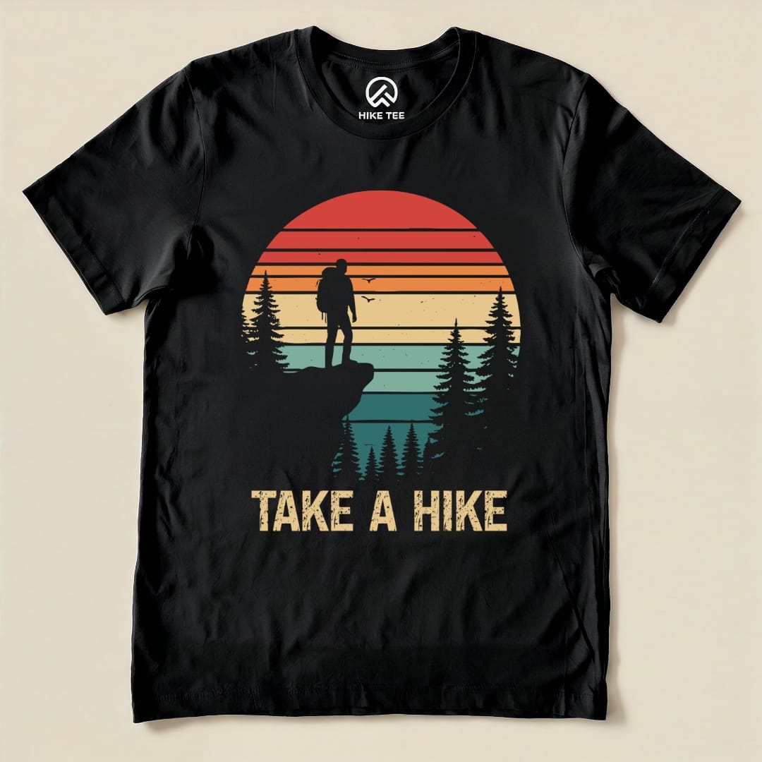 Hike Tee T-Shirt Black / S Retro Take a Hike Shirt