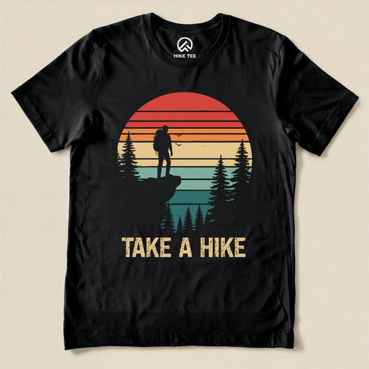 Hike Tee T-Shirt Black / S Retro Take a Hike Shirt