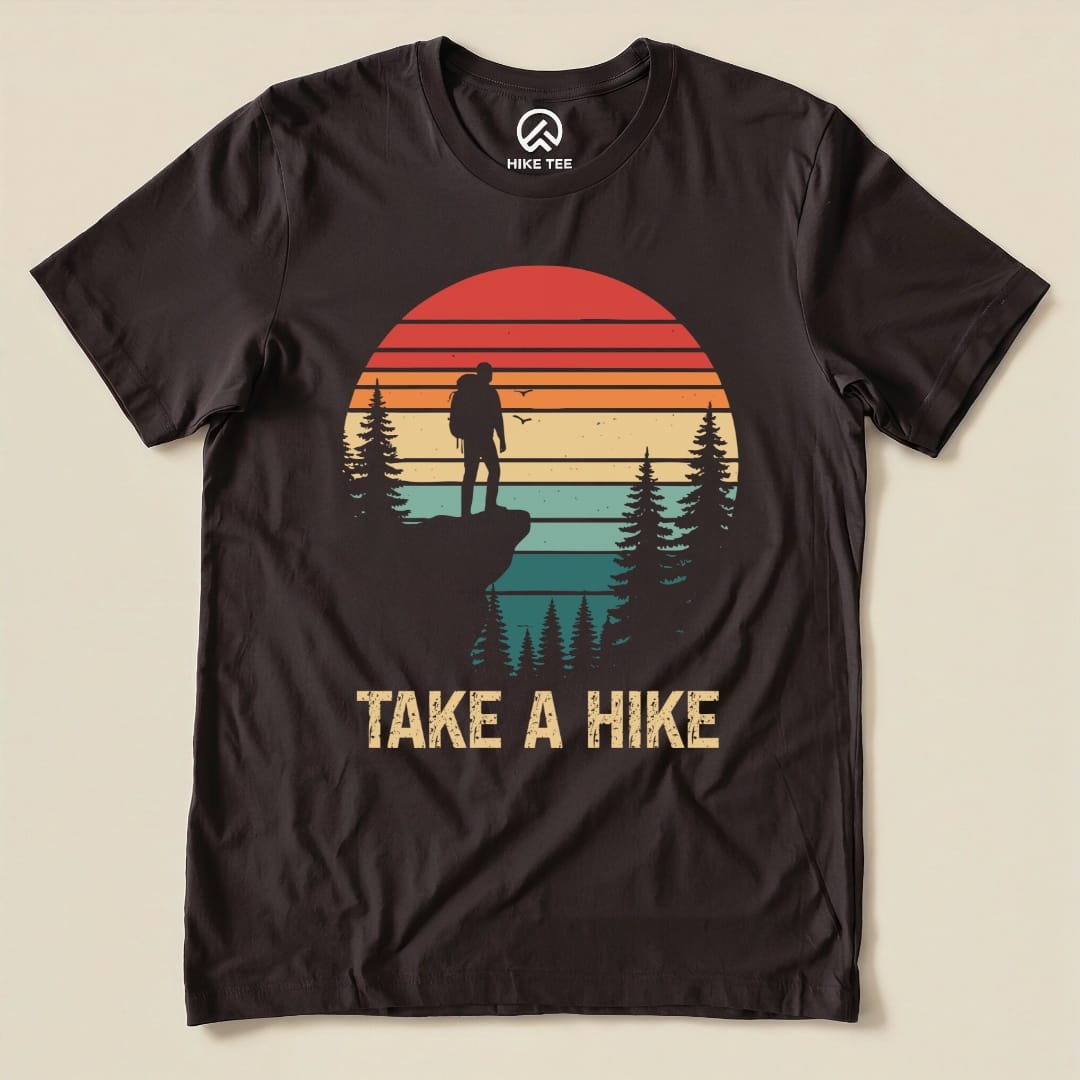 Hike Tee T-Shirt Brown / S Retro Take a Hike Shirt
