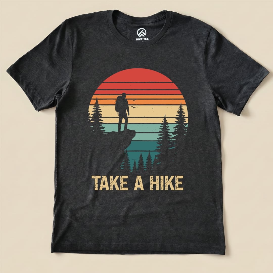 Hike Tee T-Shirt Dark Grey Heather / S Retro Take a Hike Shirt