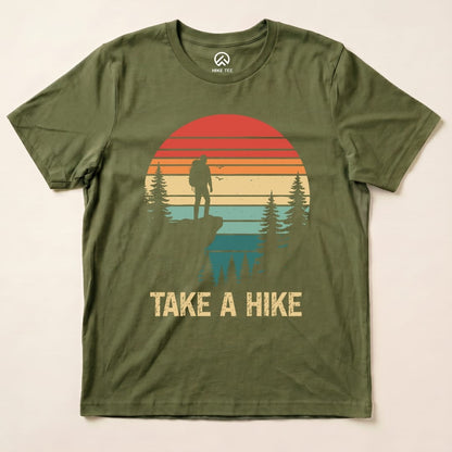 Hike Tee T-Shirt Military Green / S Retro Take a Hike Shirt