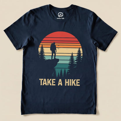 Hike Tee T-Shirt Navy / S Retro Take a Hike Shirt