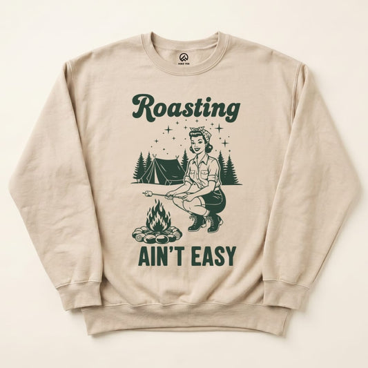 Roasting Retro Sweatshirt Hike Tee Sweatshirt Sand / S