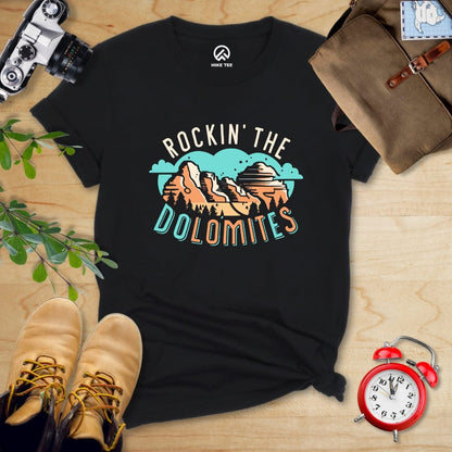 Hike Tee T-Shirt Black / S Rockin' The Dolomites Shirt