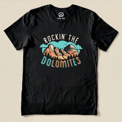 Rockin' The Dolomites Shirt Hike Tee T-Shirt Black / S