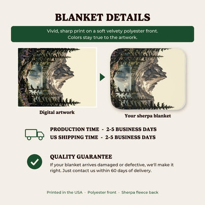 Sherpa blanket details, production time and quality guarantee