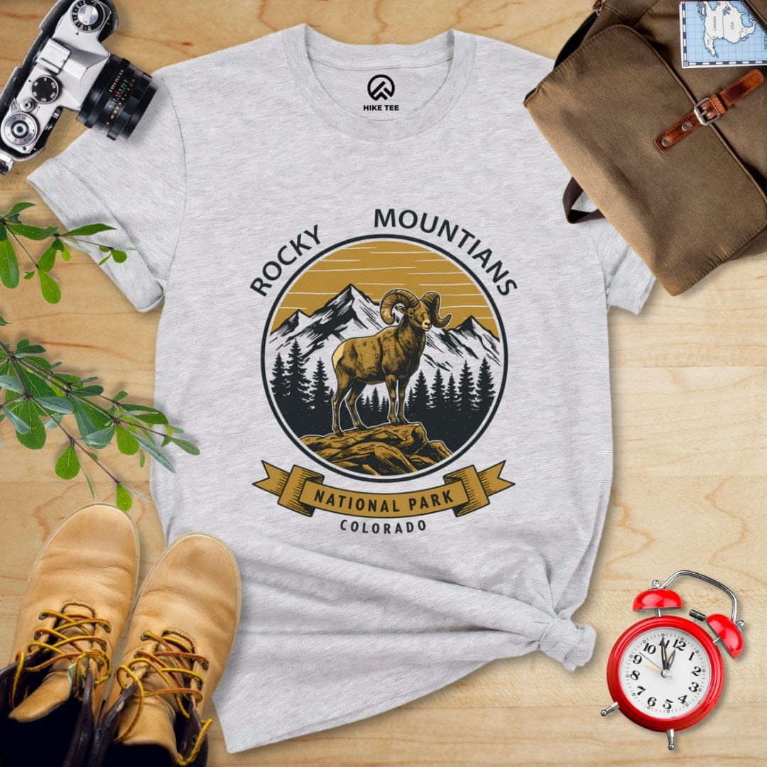 Printify T-Shirt Athletic Heather / S Rocky Mountains Bighorn Sheep Shirt