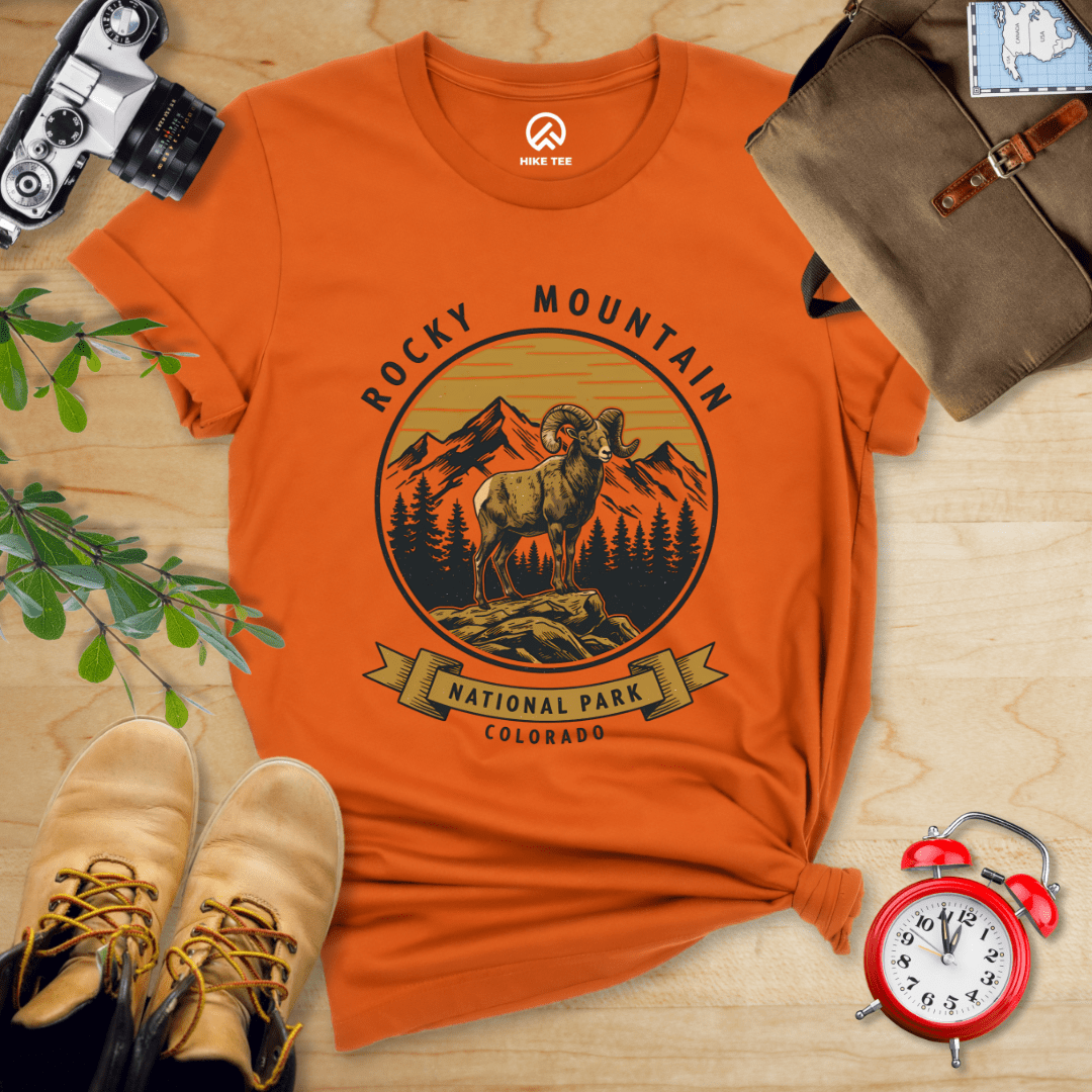 Hike Tee T-Shirt Autumn / S Rocky Mountains Bighorn Sheep Shirt