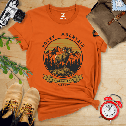 Hike Tee T-Shirt Autumn / S Rocky Mountains Bighorn Sheep Shirt