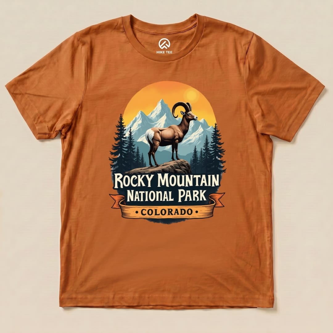 Hike Tee T-Shirt Autumn / S Rocky Mountains Bighorn Sheep Shirt