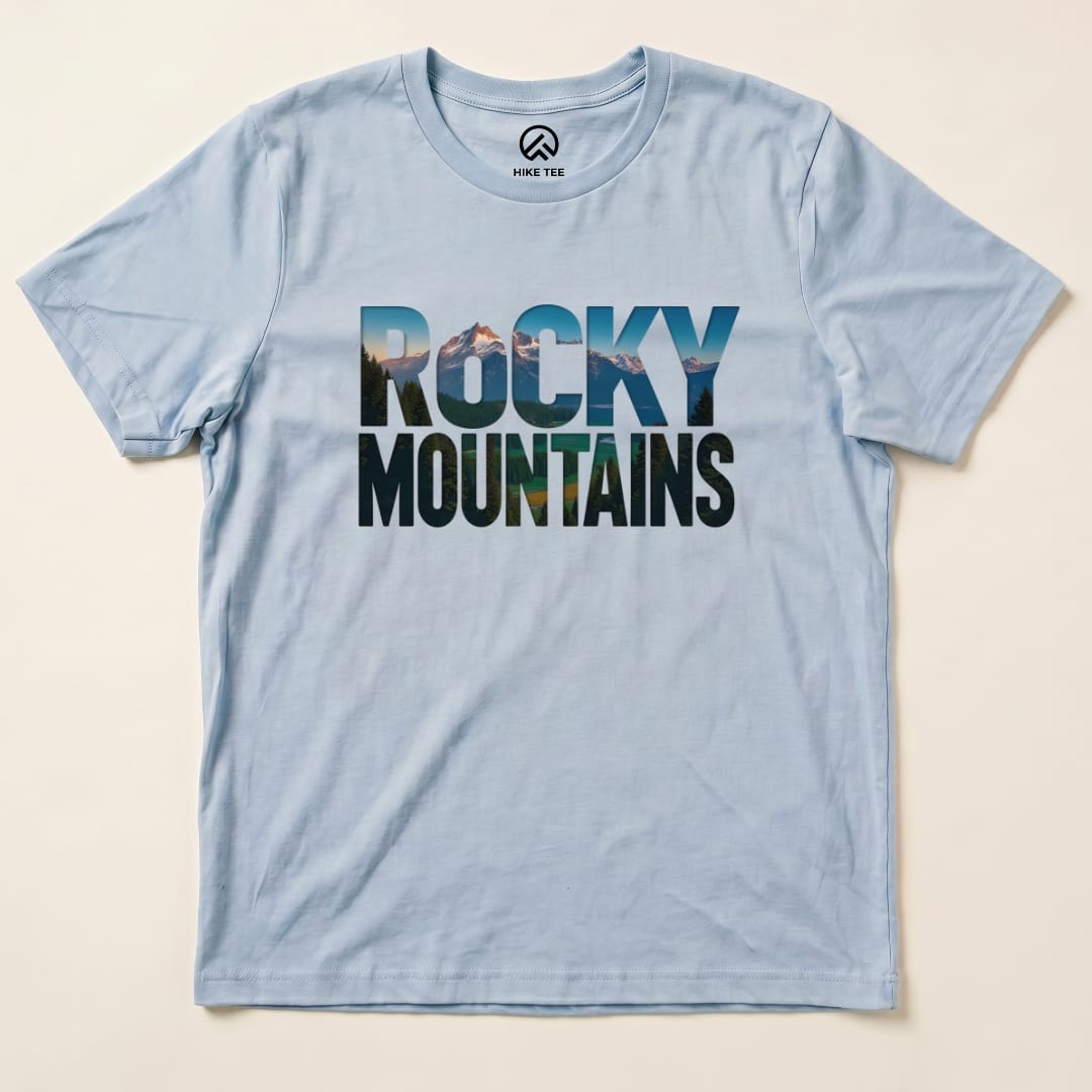 Hike Tee T-Shirt Baby Blue / S Rocky Mountains Shirt