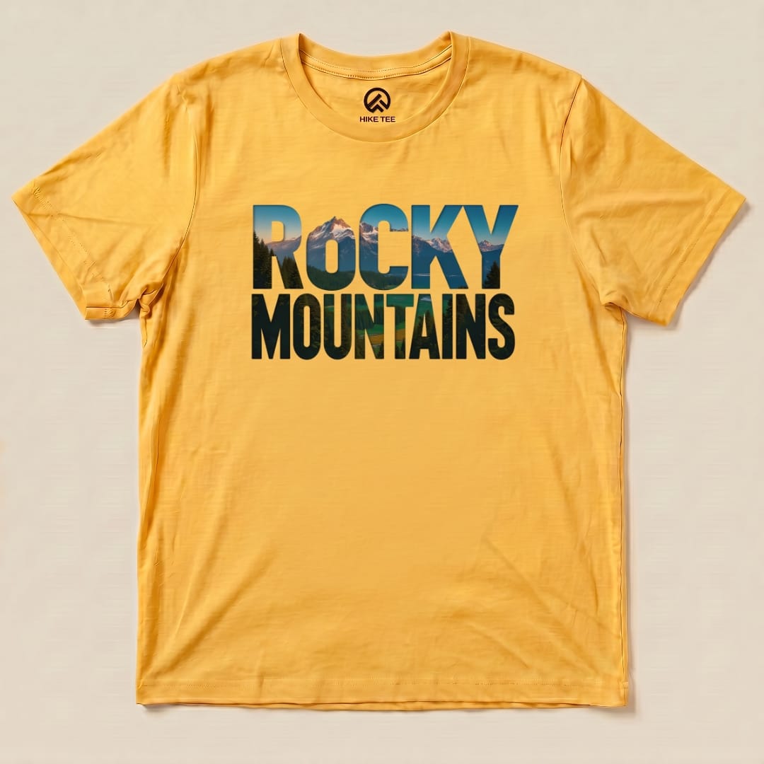 Hike Tee T-Shirt Gold / S Rocky Mountains Shirt