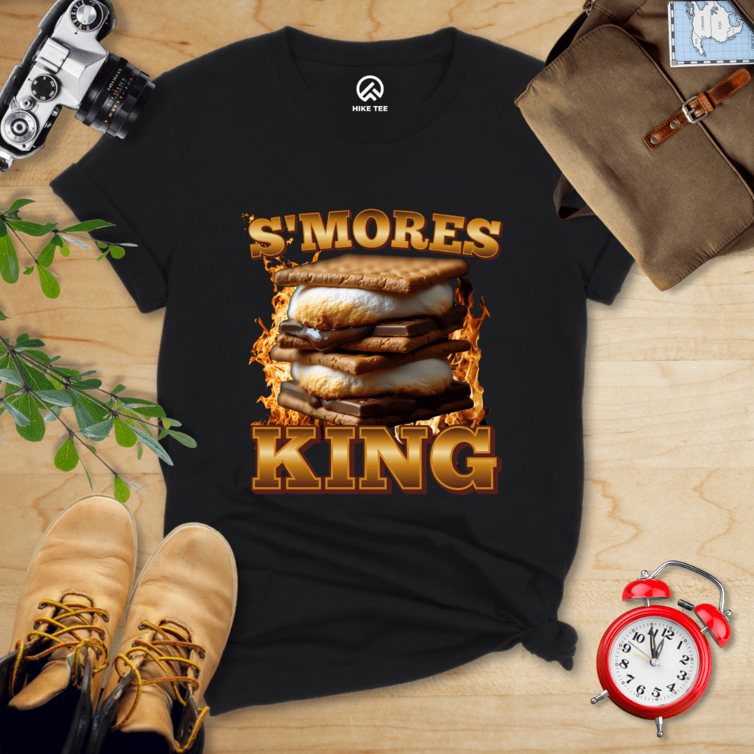 Hike Tee T-Shirt Black / S S'mores King Camping Shirt