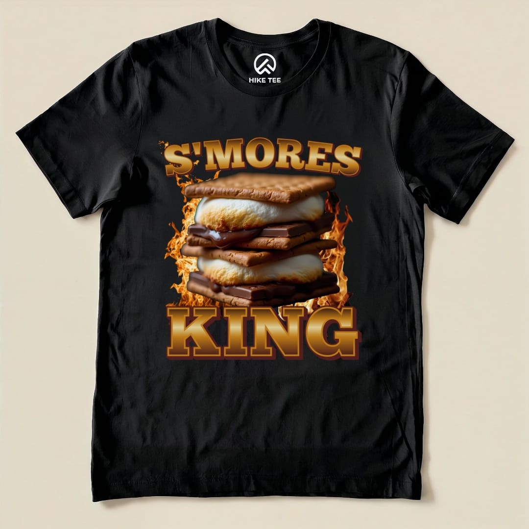 Hike Tee T-Shirt Black / S S'mores King Camping Shirt