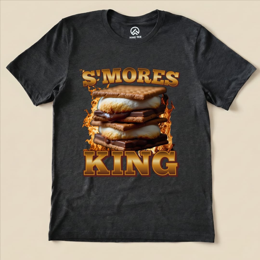 Hike Tee T-Shirt Dark Grey Heather / S S'mores King Camping Shirt
