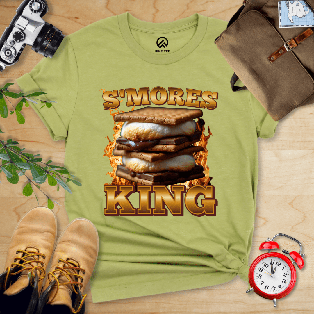 Hike Tee T-Shirt Heather Green / S S'mores King Camping Shirt