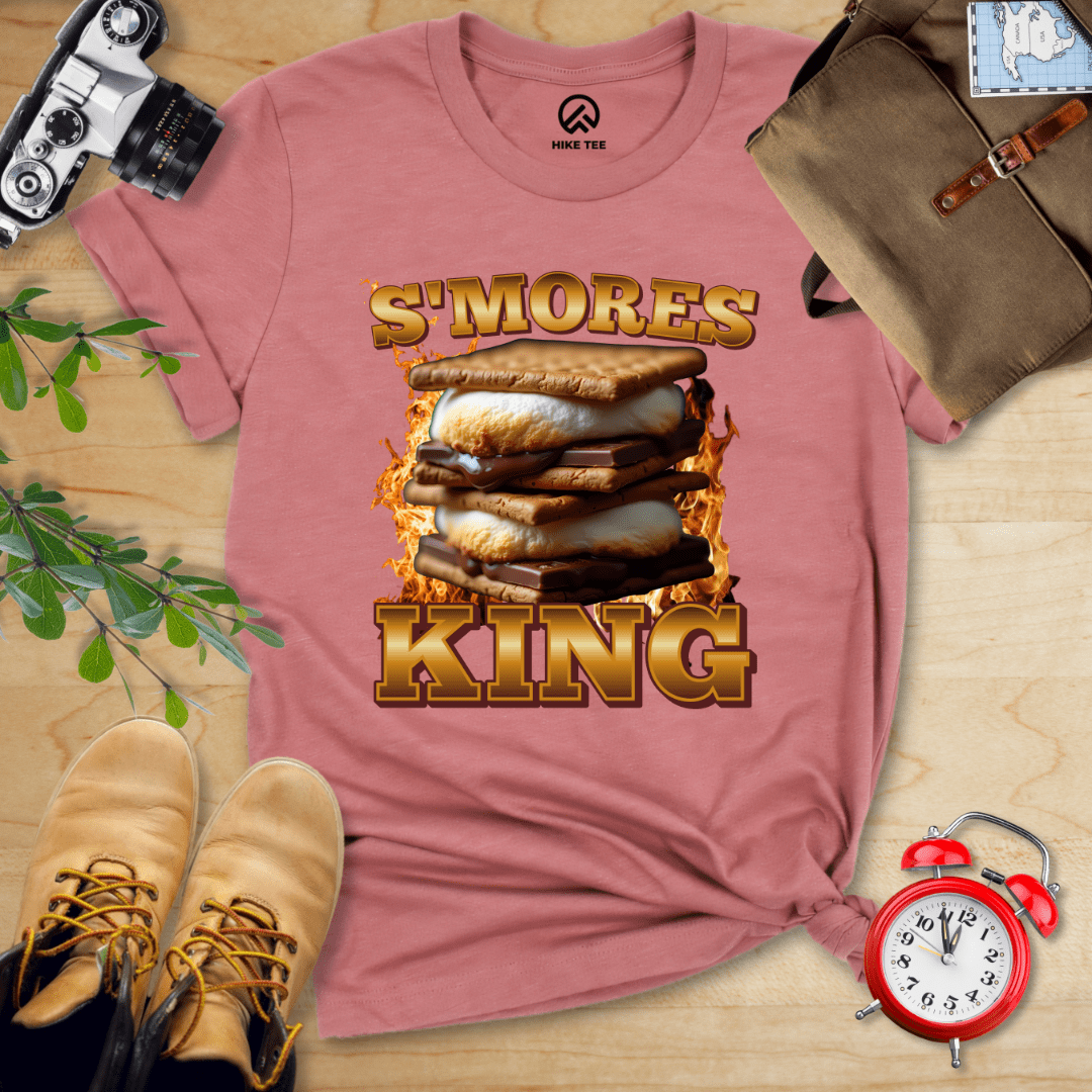 Hike Tee T-Shirt Heather Mauve / S S'mores King Camping Shirt