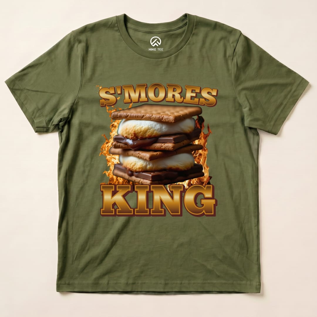Hike Tee T-Shirt Military Green / S S'mores King Camping Shirt