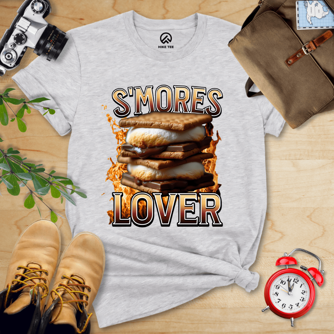 Hike Tee T-Shirt Athletic Heather / S S'mores Lover Camping Shirt