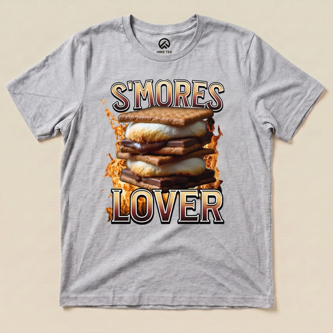 Hike Tee T-Shirt Athletic Heather / S S'mores Lover Camping Shirt