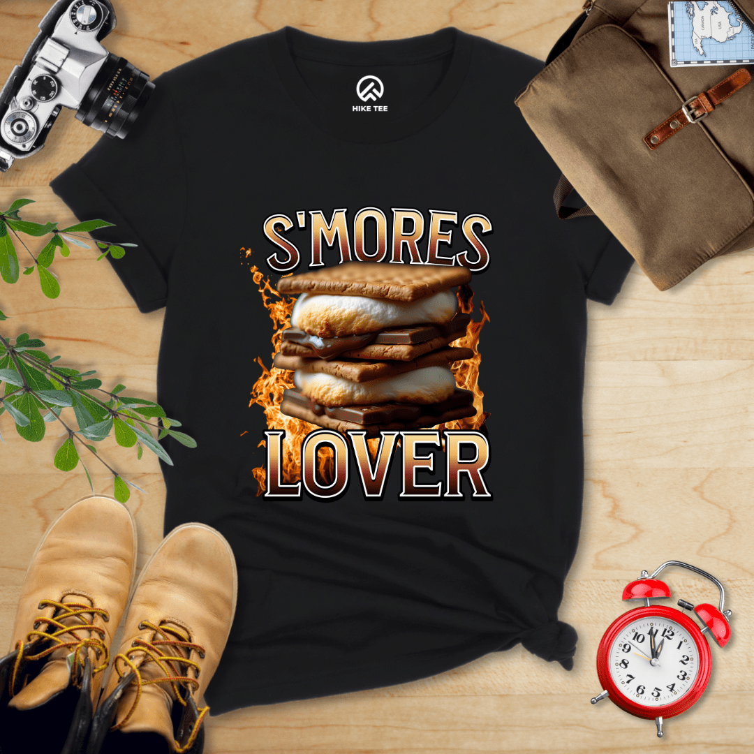 Hike Tee T-Shirt Black / S S'mores Lover Camping Shirt