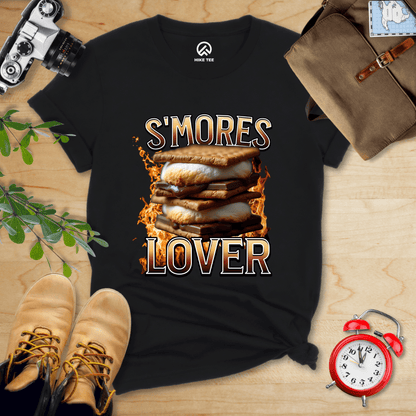 Hike Tee T-Shirt Black / S S'mores Lover Camping Shirt