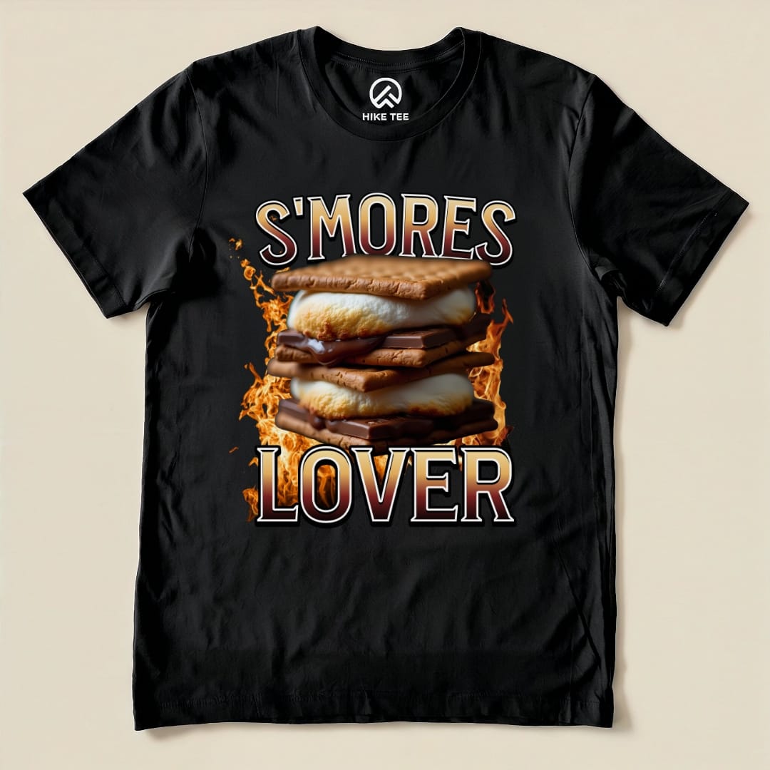 Hike Tee T-Shirt Black / S S'mores Lover Camping Shirt