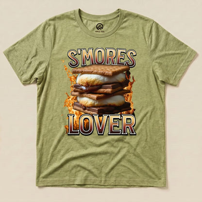 Hike Tee T-Shirt Heather Green / S S'mores Lover Camping Shirt