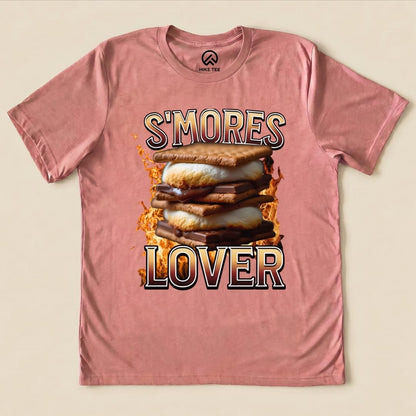 Hike Tee T-Shirt Heather Mauve / S S'mores Lover Camping Shirt