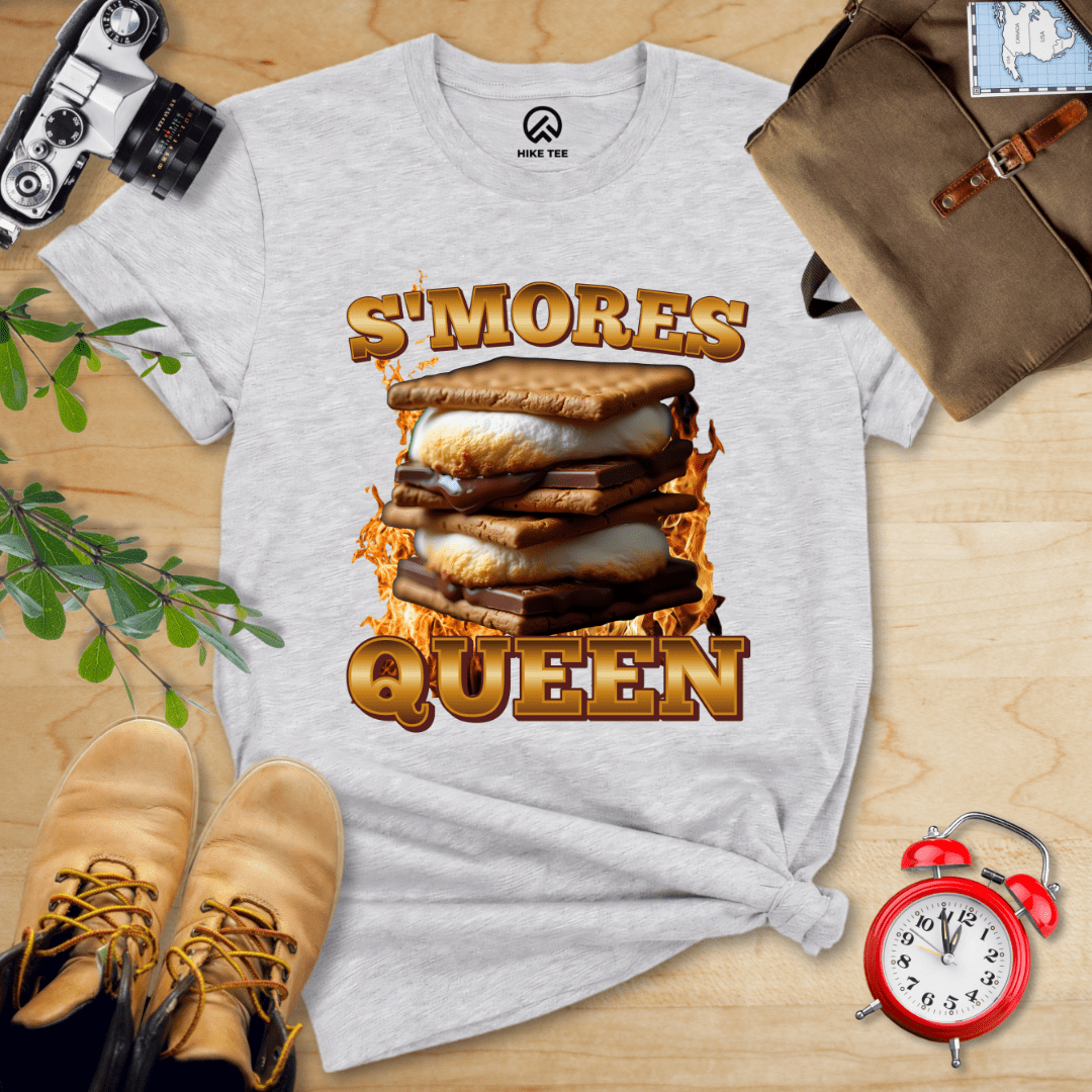 Hike Tee T-Shirt Athletic Heather / S S'mores Queen Camping Shirt