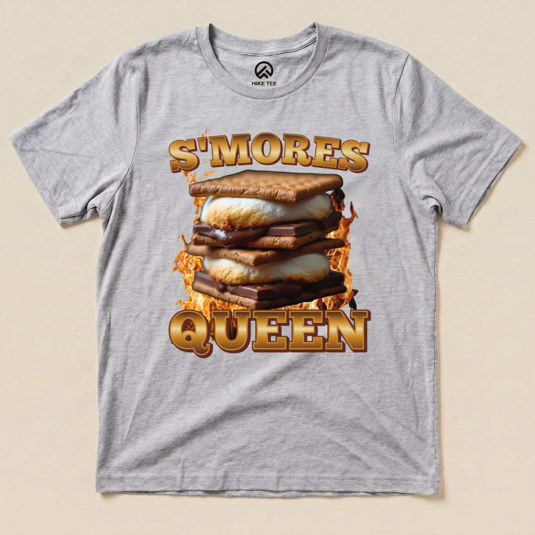 Hike Tee T-Shirt Athletic Heather / S S'mores Queen Camping Shirt