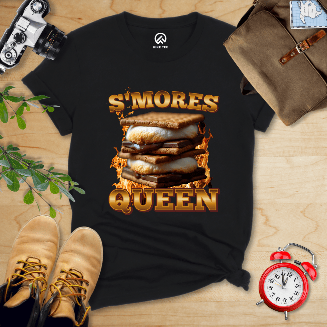 Hike Tee T-Shirt Black / S S'mores Queen Camping Shirt