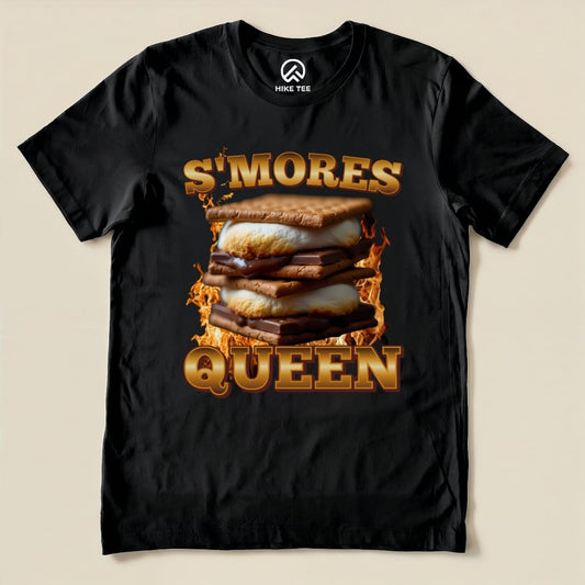 Hike Tee T-Shirt Black / S S'mores Queen Camping Shirt